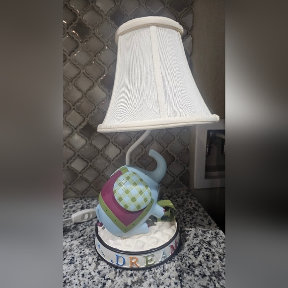 Kids' Elephant Dream Table Lamp – 15" Tall – Nursery Decor - Picture 1 of 9